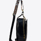 Random Pattern Adjustable Strap PU Leather Sling Bag