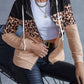 Leopard Zip Up Hooded Jacket