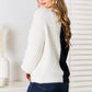 Angel Wings Woven Right Contrast Button-Front V-Neck Cardigan