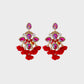 Flower Shape Rhinestone Alloy Dangle Earrings