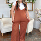 Double Take Full Size Sleeveless Wide Leg Jumpsuit with Pockets