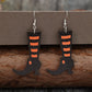 Wooden Witch Boots Earrings