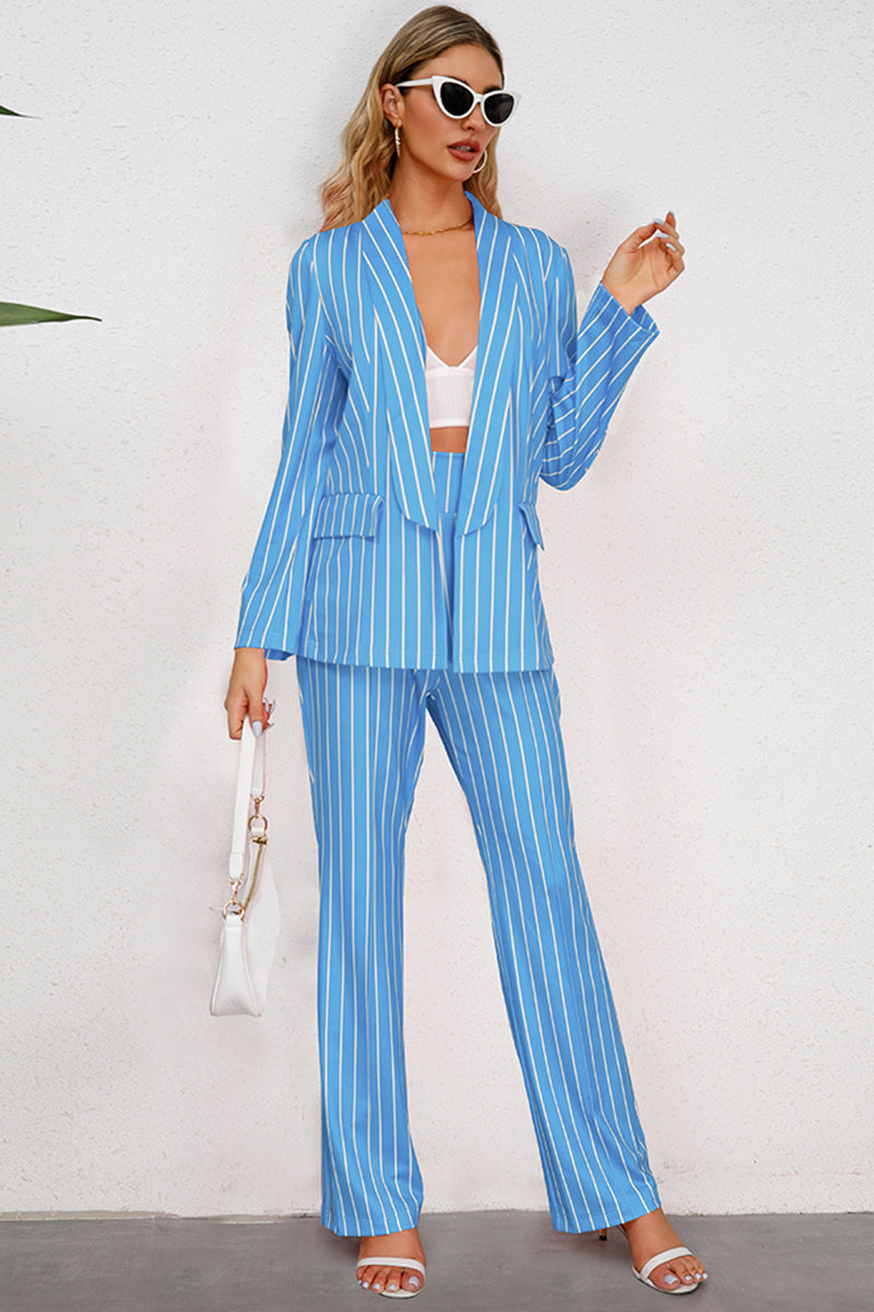 Striped Long Sleeve Top & Pants Set