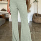 Ribbed High Waist Flare Pants