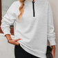 Mandy Zip-Up Dropped Shoulder Sweatshirt