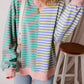 Contrast Striped Long Sleeve Sweatshirt