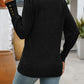 Decorative Button Round Neck Long Sleeve T-Shirt