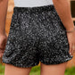 Sequin Elastic Waist Shorts