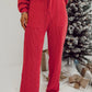 JOLLY Round Neck Long Sleeve Top and Pants Lounge Set