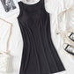 Round Neck Wide Strap Mini Tank Dress with Bra