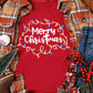 MERRY CHRISTMAS Round Neck Short Sleeve T-Shirt