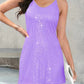 Full Size Sequin V-Neck Mini Cami Dress