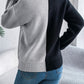 Contrast Round Neck Long Sleeve Sweater