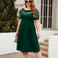 Plus Size Ruched Round Neck Short Sleeve Dress