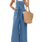 Full Size Square Neck Wide Strap Overalls