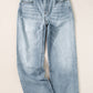 High Waist Straight Jeans with Pockets