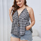 Plus Size Plaid Halter Neck Cami