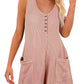 Full Size Pocketed Scoop Neck Sleeveless Romper