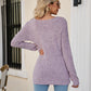 Square Neck Ribbed Long Sleeve T-Shirt