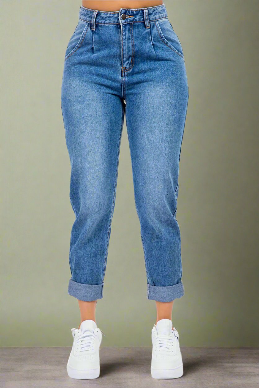 high waist mom jeans