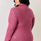 Basic Bae Full Size Ribbed Mock Neck Long Sleeve T-Shirt