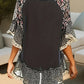 Full Size Frill Printed Round Neck Half Sleeve Blouse