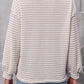 Striped Round Neck Long Sleeve Top