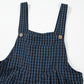 Plaid Wide Strap Wide Leg Overalls