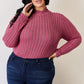 Basic Bae Full Size Ribbed Mock Neck Long Sleeve T-Shirt