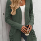 Open Front Long Sleeve Ribbed Cardigan