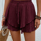 Tied Layered High Waist Shorts