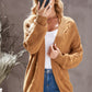 Waffle-Knit Open Front Dropped Shoulder Sweater