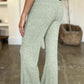 Ribbed High Waist Flare Pants