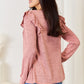 Double Take Square Neck Ruffle Shoulder Long Sleeve T-Shirt