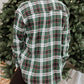 Plaid Collared Neck Long Sleeve Shirt