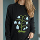 Plant Round Neck Long Sleeve Sweater