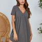 V-Neck Short Sleeve Lounge Dress