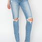 Risen Full Size High Rise Knee Distressed Skinny Jeans